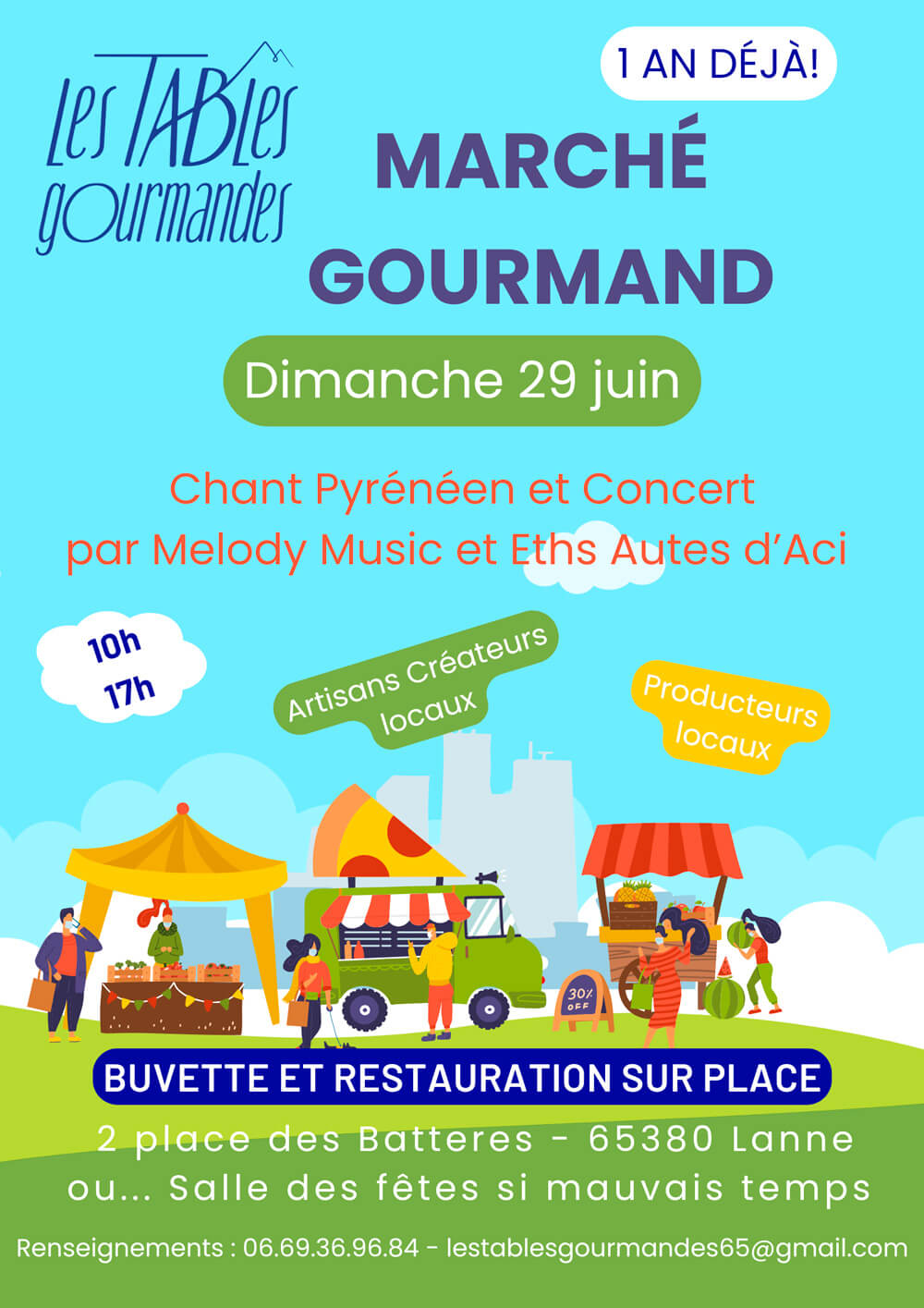 Affiche marché gourmand 2025